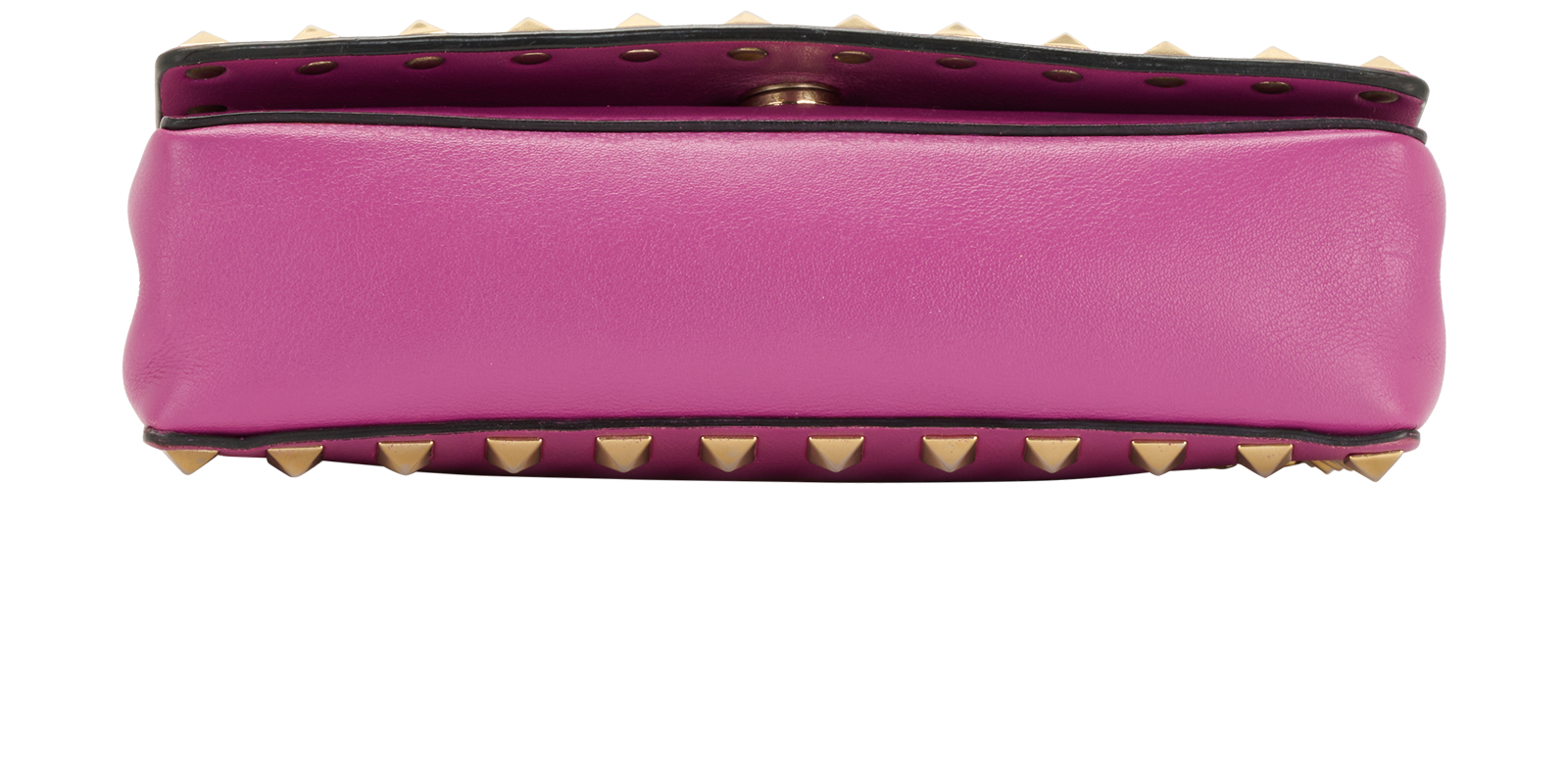 Rockstud Clutch On Chain, &pound;320, Handbags, Purple, Leather, Top view